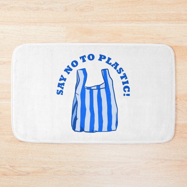 Item preview, NO TO PLASTIC BLUE Sticker designed and sold by aydapadi.