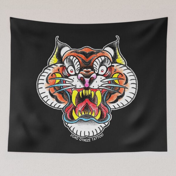 Item preview, tiger vintage tattoo oldschool designed and sold by JoaoOtreze.