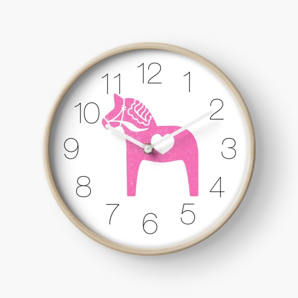 Item preview, Scandinavian Dala Horse Pink Swedish Symbol Fun Color Hearts Distressed designed and sold by funnytshirtemp.