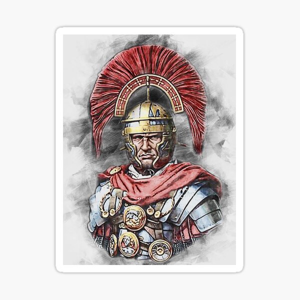 Pegatina diseño de casco romano - TenVinilo