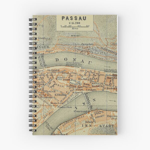 Item preview, Vintage Passau Germany Map (1911) designed and sold by BravuraMedia.
