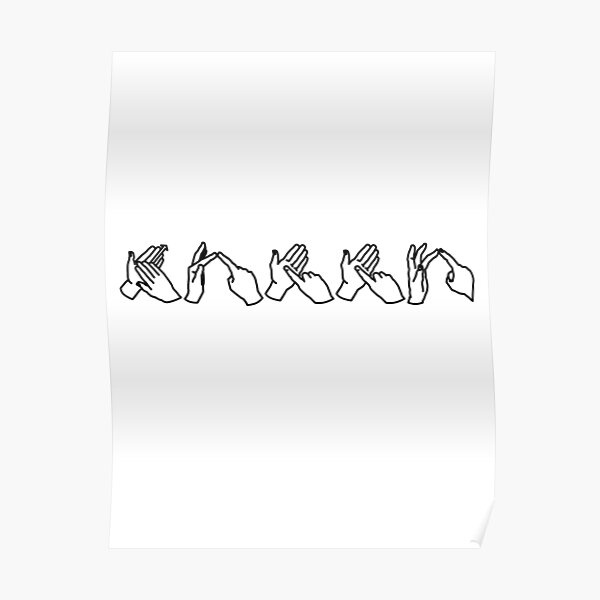 "Hello BSL / AUSLAN" Poster for Sale by BSLBear | Redbubble