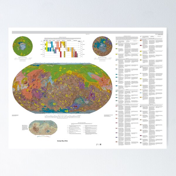 Item preview, Mars Geological Surface Map  designed and sold by BravuraMedia.