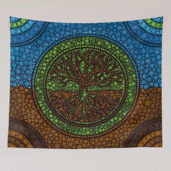 Item preview, Yggdrasil- Tree of life Dot Art #2 designed and sold by k9printart.