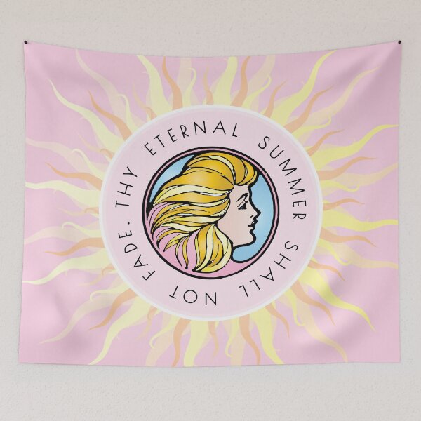 Item preview, Eternal Summer Shakespeare Pink Pastel Art Nouveau Literary Quote designed and sold by STPBooks.