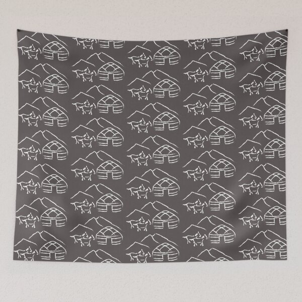 Item preview, Yurtlife with horses and mountains designed and sold by NatureTrail.