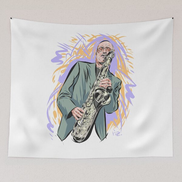 Item preview, Michael Brecker - An illustration by Paul Cemmick designed and sold by TIGERDAVER.
