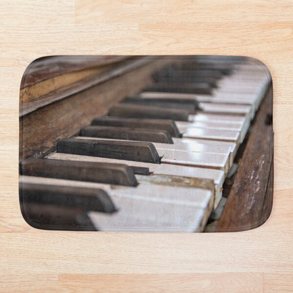 Item preview, Dirty cracked keys of the old piano close-up. Retro designed and sold by EG Creativity Art.