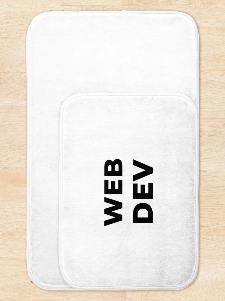 Thumbnail 5 of 6, Bath Mat, Web Dev (Inverted) designed and sold by developer-gifts.