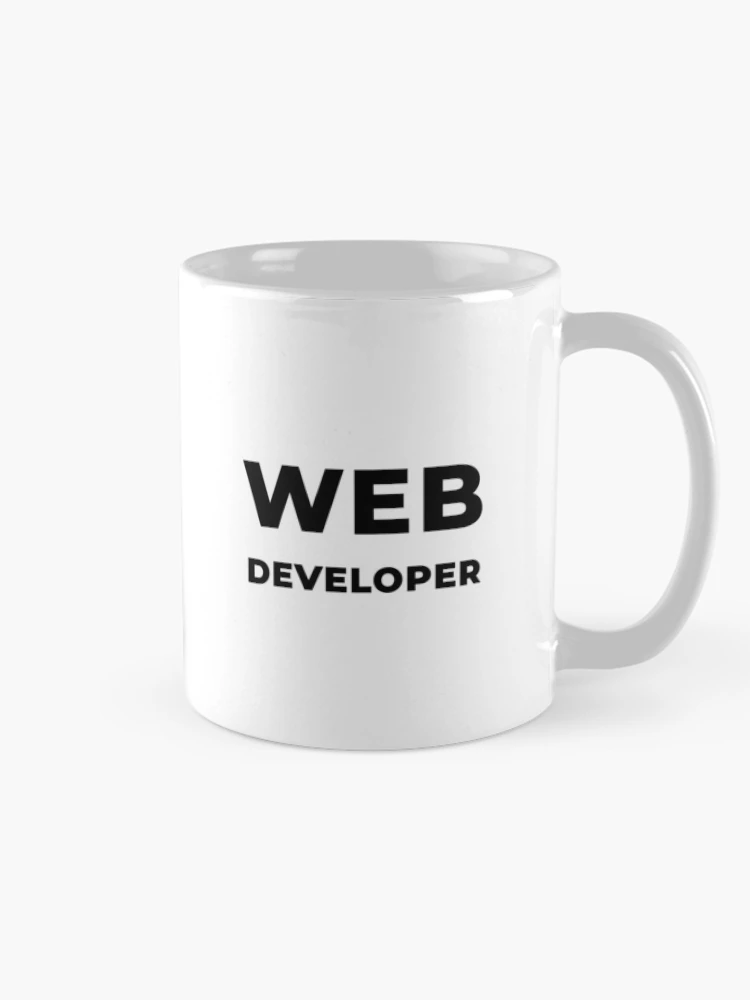 Thumbnail 3 of 6, Coffee Mug, Web Developer (Inverted) designed and sold by developer-gifts.