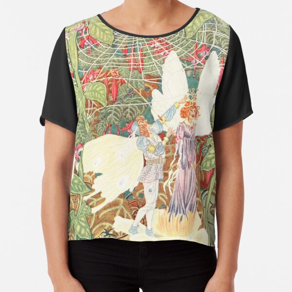 Vintage Thumbelina Book Illustration (1914) Chiffon Top
