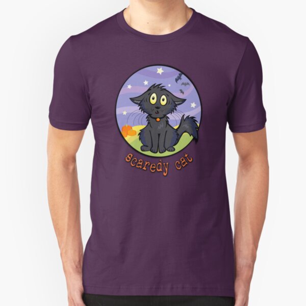 Scaredy Cat - Spooky Halloween Shirts & Stickers Slim Fit T-Shirt