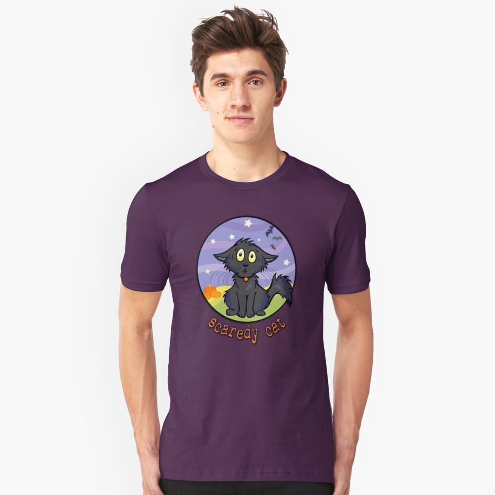 Scaredy Cat - Spooky Halloween Shirts & Stickers Slim Fit T-Shirt