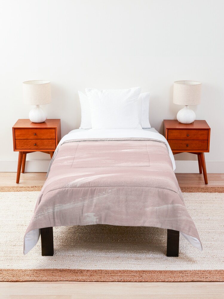 Alternate view of Blush Watercolor Dream #1 #painting #decor #art Comforter