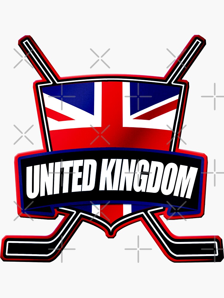 "United Kingdom Ice Hockey Flag Logo" Sticker for Sale by gamefacegear