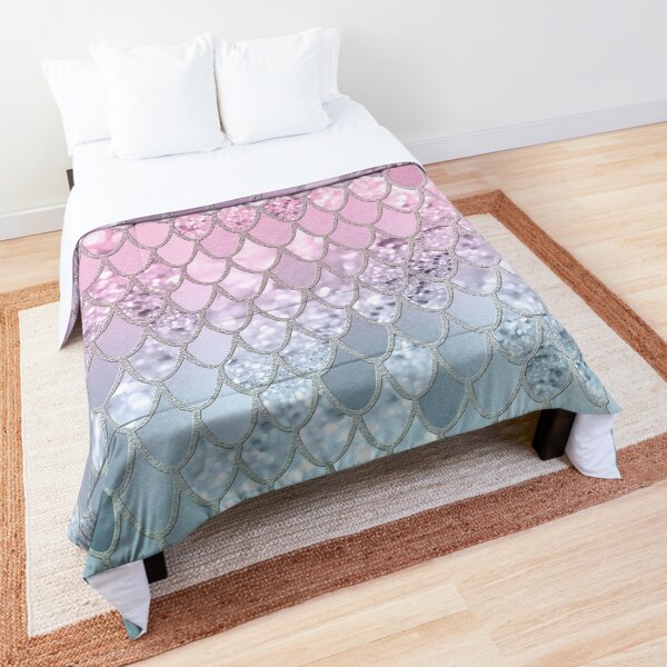 Mermaid Glitter Scales #2 (Faux Glitter) #shiny #decor #art Comforter