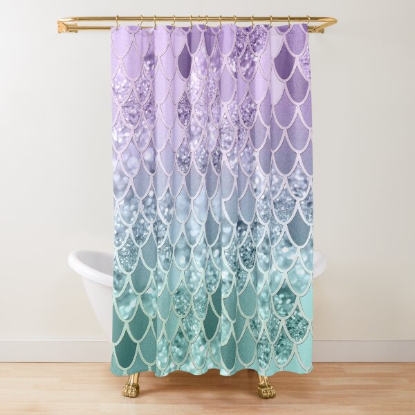 Mermaid Glitter Scales #1 (Faux Glitter) #shiny #decor #art Shower Curtain