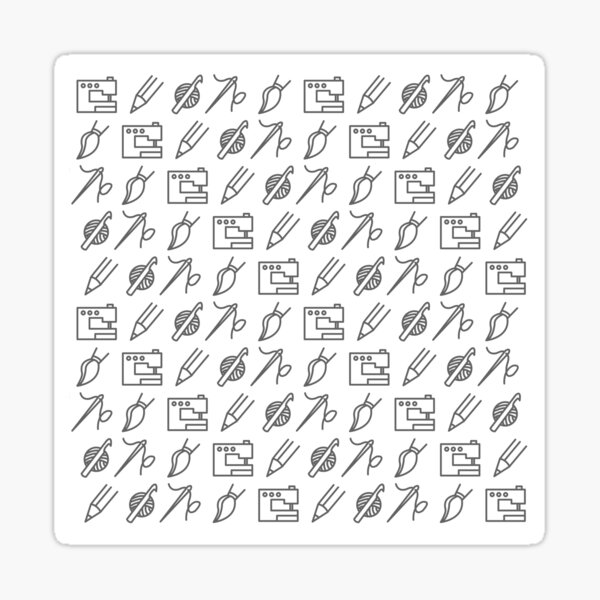 Crafty Icons Grey Sticker