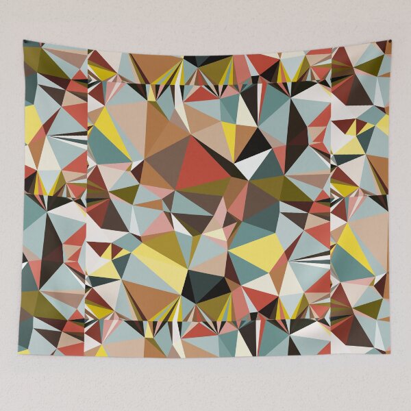 Item preview, Abstract colourful pattern with traingles designed and sold by siwabudda.