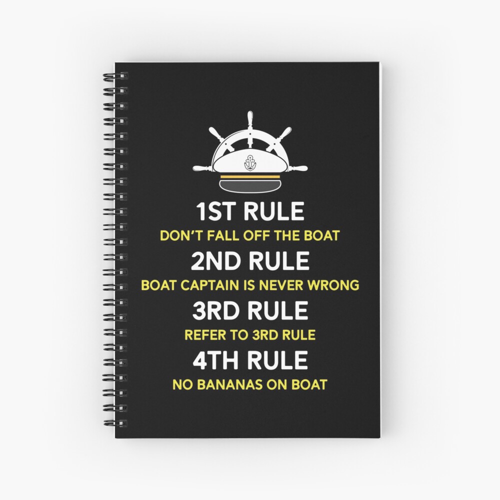 Funny Pontoon Boat Captain Gifts Boating Boat Owners Sailors Spiral  Notebook for Sale by mrsmitful