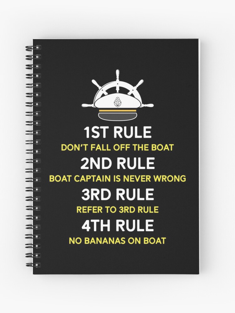 Funny Pontoon Boat Captain Gifts Boating Boat Owners Sailors Spiral  Notebook for Sale by mrsmitful