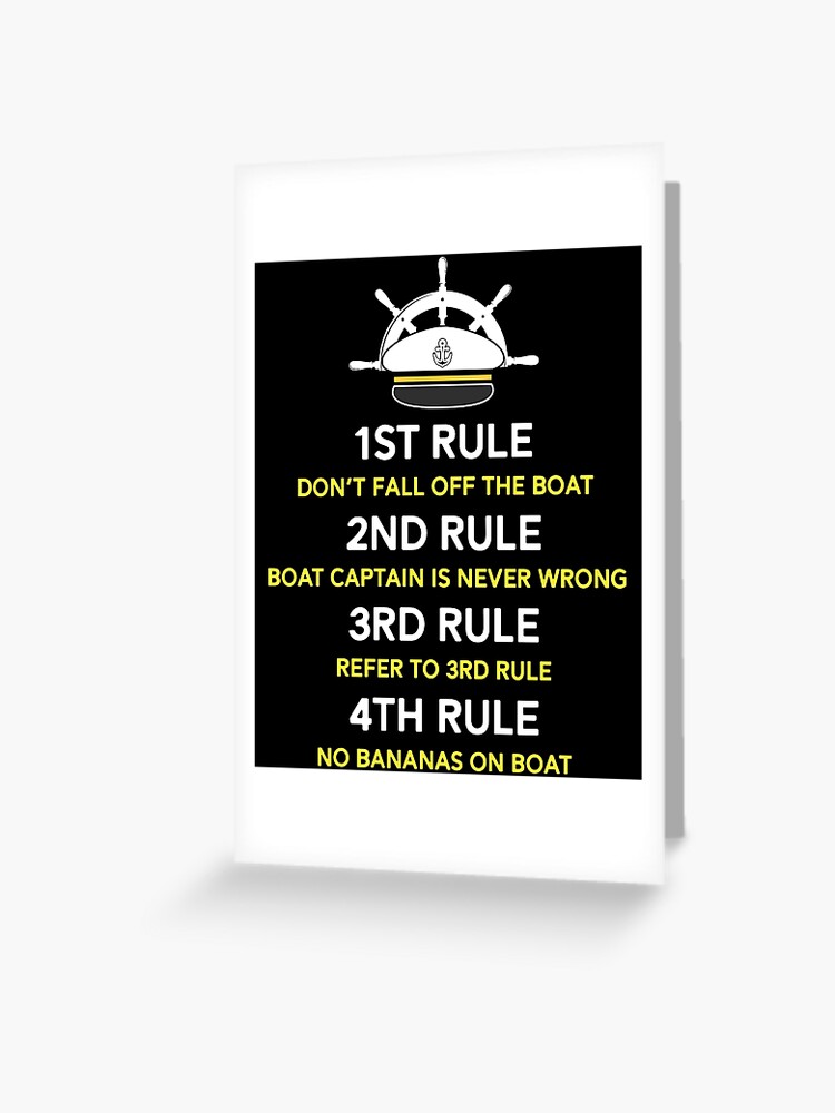 Funny Pontoon Boat Captain Gifts Boating Boat Owners Sailors | Greeting Card