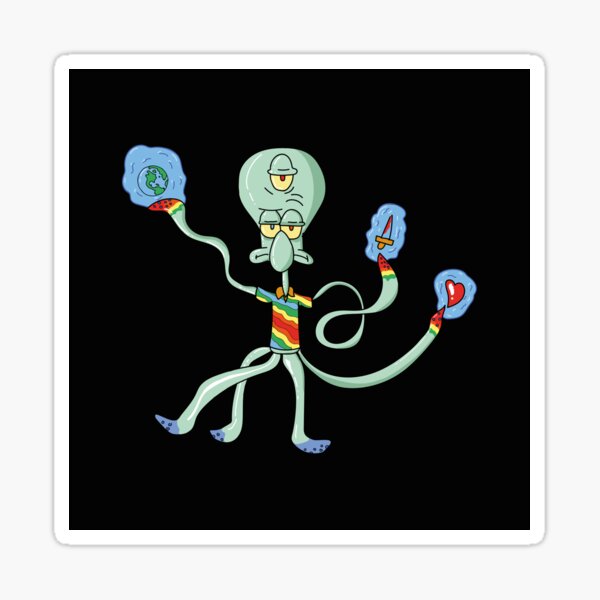 Spongebob Stickers Squidward Sticker By Joedelaney Redbubble