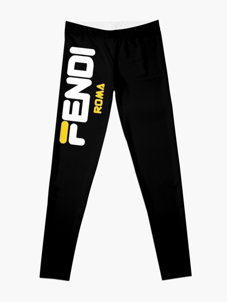 Alternate view of Fendi Roma Yellow Logo Leggings
