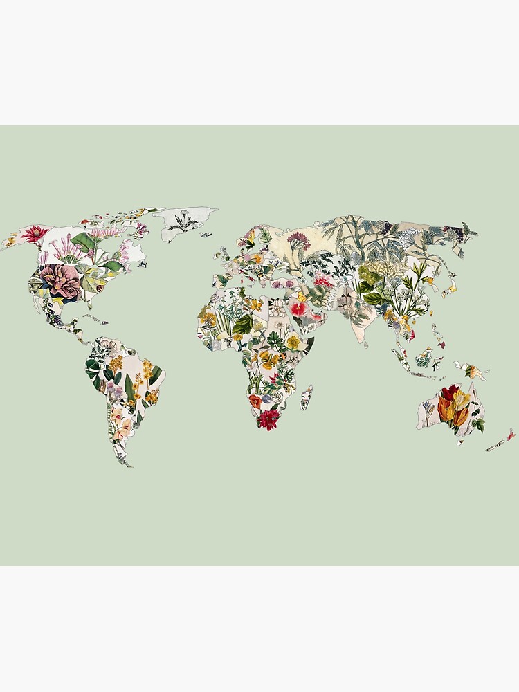 Vintage Botanical World Green by BiancaGreen