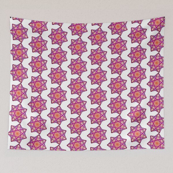 Item preview, Seven-Point Purple Orange Purple Pink Pattern designed and sold by TravellingAlle.