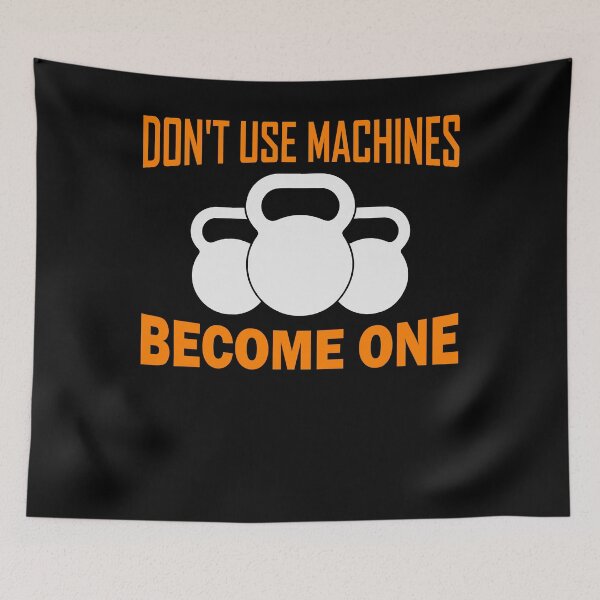 Item preview, Don't Use Machines Become One KettleBell Funny Workout Fitness designed and sold by BiagioDeFranco.
