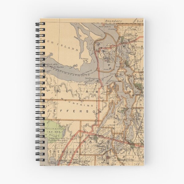 Item preview, Vintage Map of The Puget Sound (1876) designed and sold by BravuraMedia.