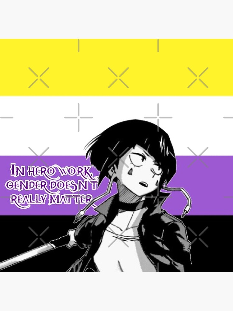 My Hero Academia Jirou Non Binary Pride Flag Poster For Sale By Queerwriter Redbubble 1580