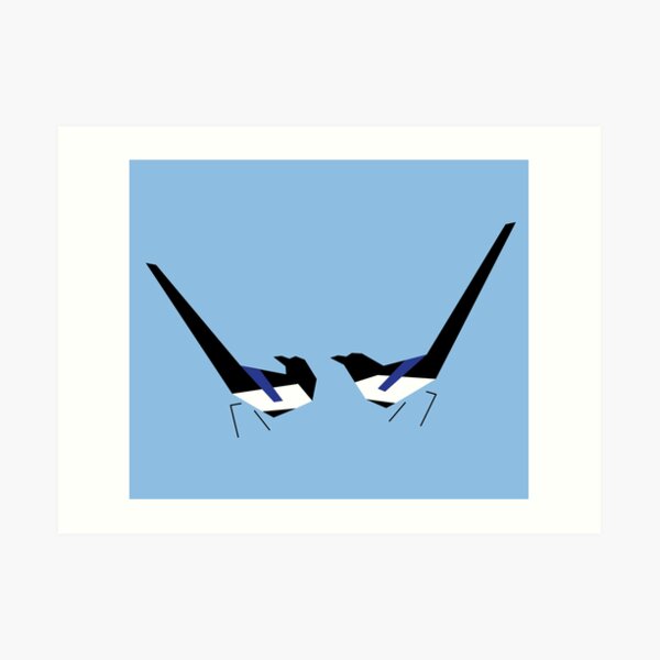 Magpies. Art Print