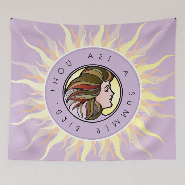 Item preview, Summer Bird Shakespeare Purple Pastel Art Nouveau Literary Quote designed and sold by STPBooks.