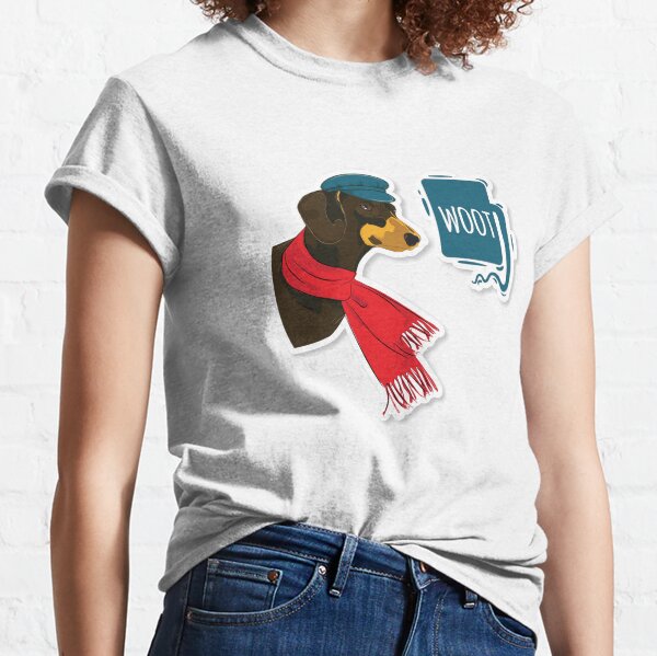 Hipster Doxie "Woot" Classic T-Shirt