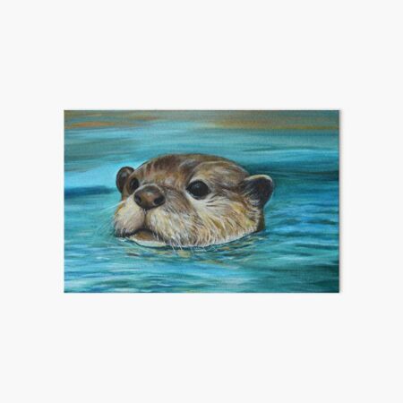 Item preview, River Otter Painting designed and sold by Art by Kirsten Sneath.