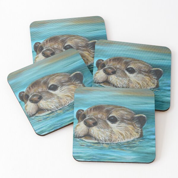 Item preview, River Otter Painting designed and sold by Art by Kirsten Sneath.