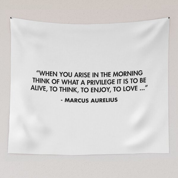 Item preview, “When you arise in the morning think of what a privilege it is to be alive, to think, to enjoy, to love ...” - Marcus Aurelius designed and sold by AlanPun.