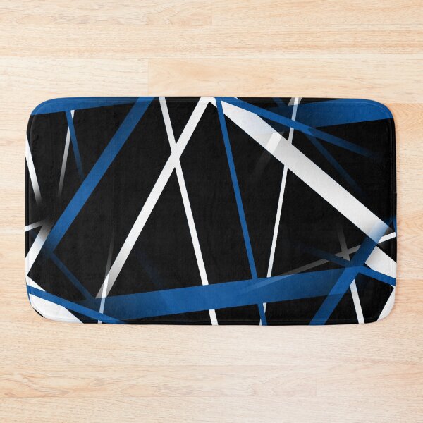 Item preview, Seamless Abstract  Blue and White Lines On Black Pattern designed and sold by taiche.