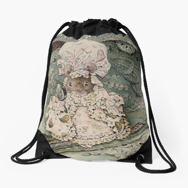 Nursery Characters. Lady Mouse in Mob Cap. 1902. Beatrix Potter. Drawstring Bag