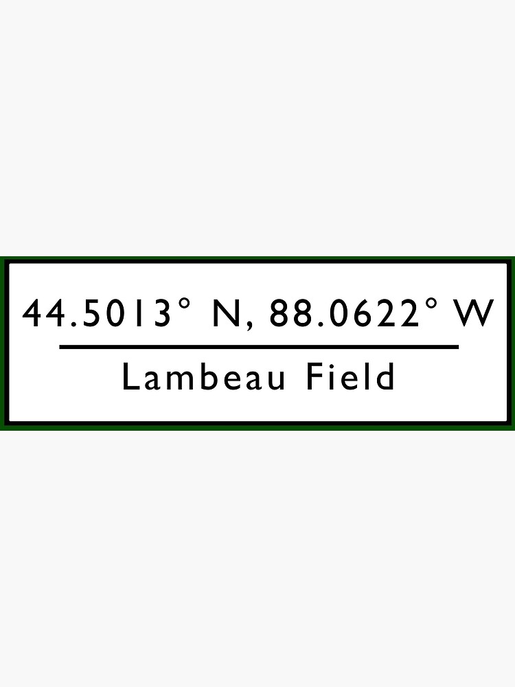 "Lambeau Field" Poster by cocreations Redbubble