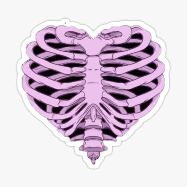 Pink Skeleton Sticker