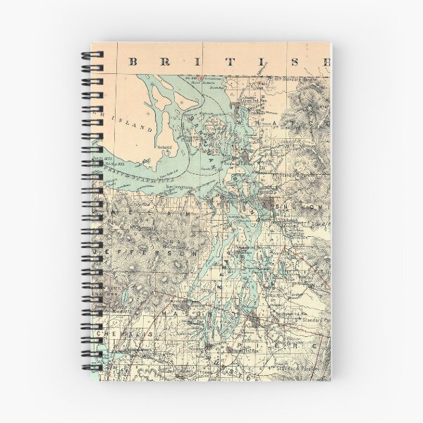 Item preview, Vintage Map of The Puget Sound (1883) designed and sold by BravuraMedia.