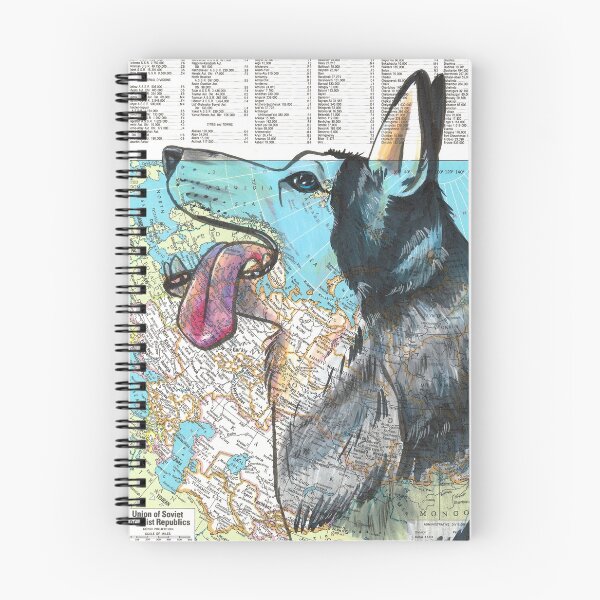 Aperçu de l'œuvre Chien Husky Sibérien sur la carte créée et vendue par Elizabeth Staley.