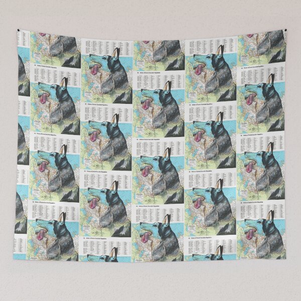 Item preview, Siberian Husky Dog on Map designed and sold by Elizabeth Staley.