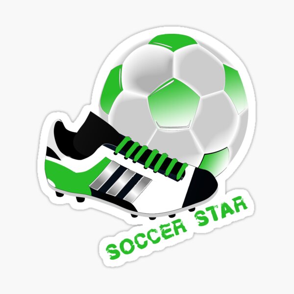 Item preview, Lime Green Soccer Star designed and sold by nerdchild.