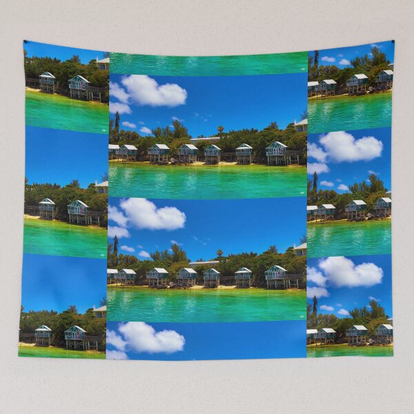 Item preview, House on Stilts in Bermuda designed and sold by RobSmidDesigns.