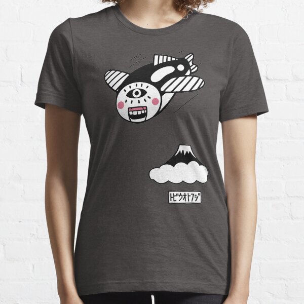 flying fish and Mt.Fuji (gray version) Essential T-Shirt