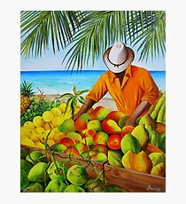 Manuel the Fruit Vendor at the Beach Photographic Print